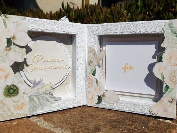 Shadow box doppia per la prima comunione