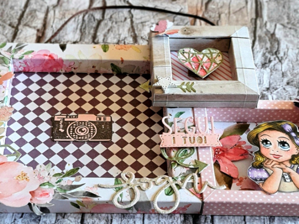 Home decor: Shadow box portafoto “segui i tuoi sogni”