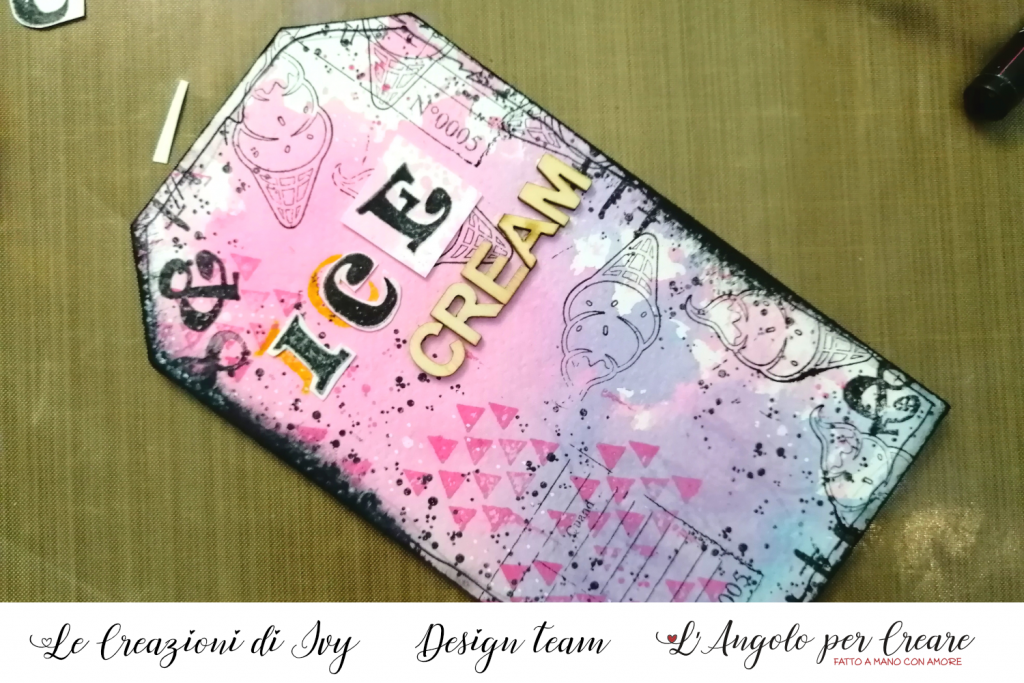 tag mixed media con gelato