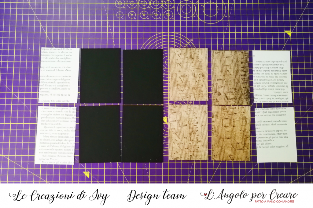 tagliare i pezzi che serviranno per realizzare le card