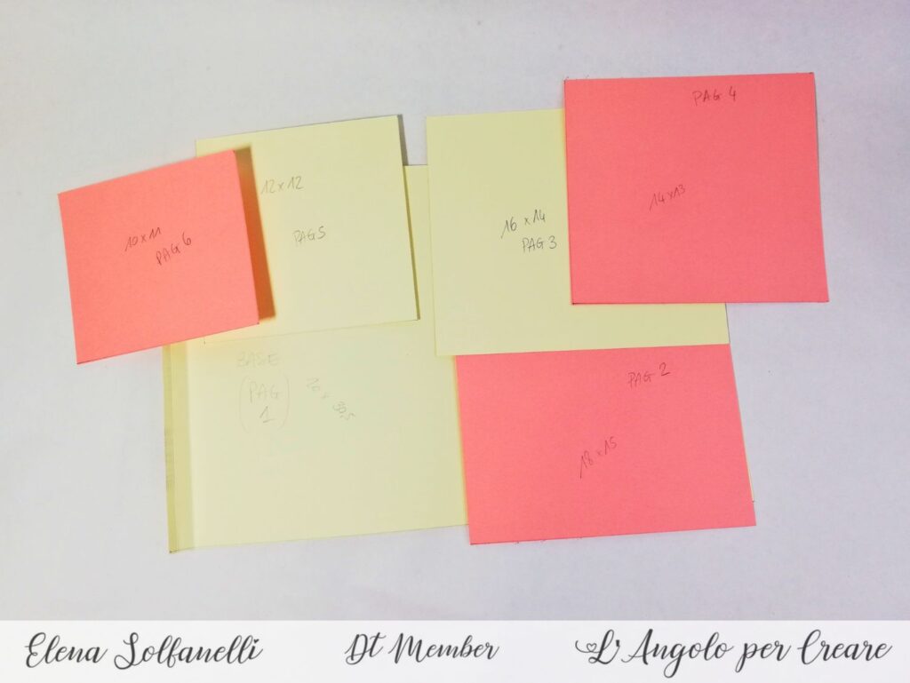schema di taglio mini album le piccole cose