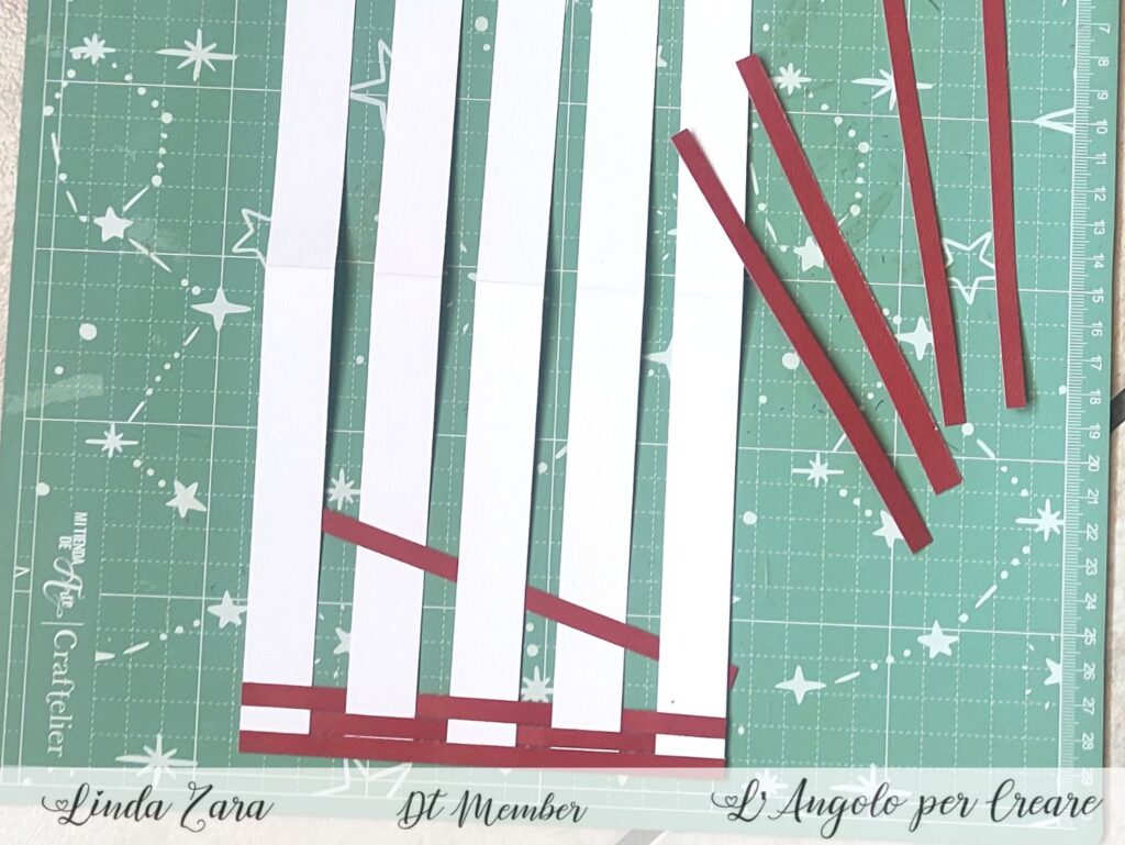 strisce incrociate card in fiore