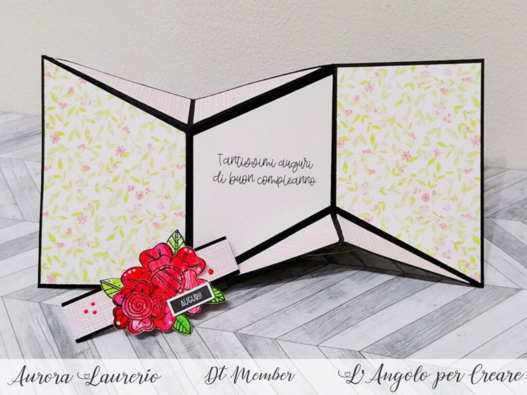 card a specchio con gel press aperta