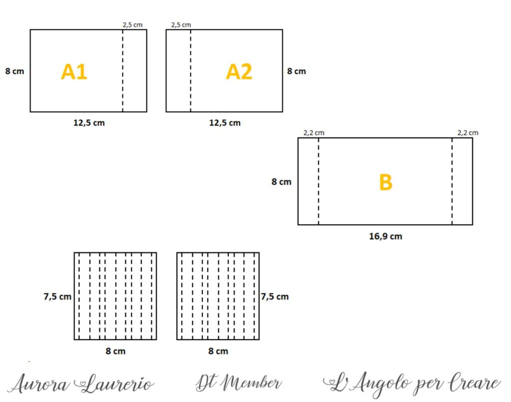 schema taglio e cordonature mini album