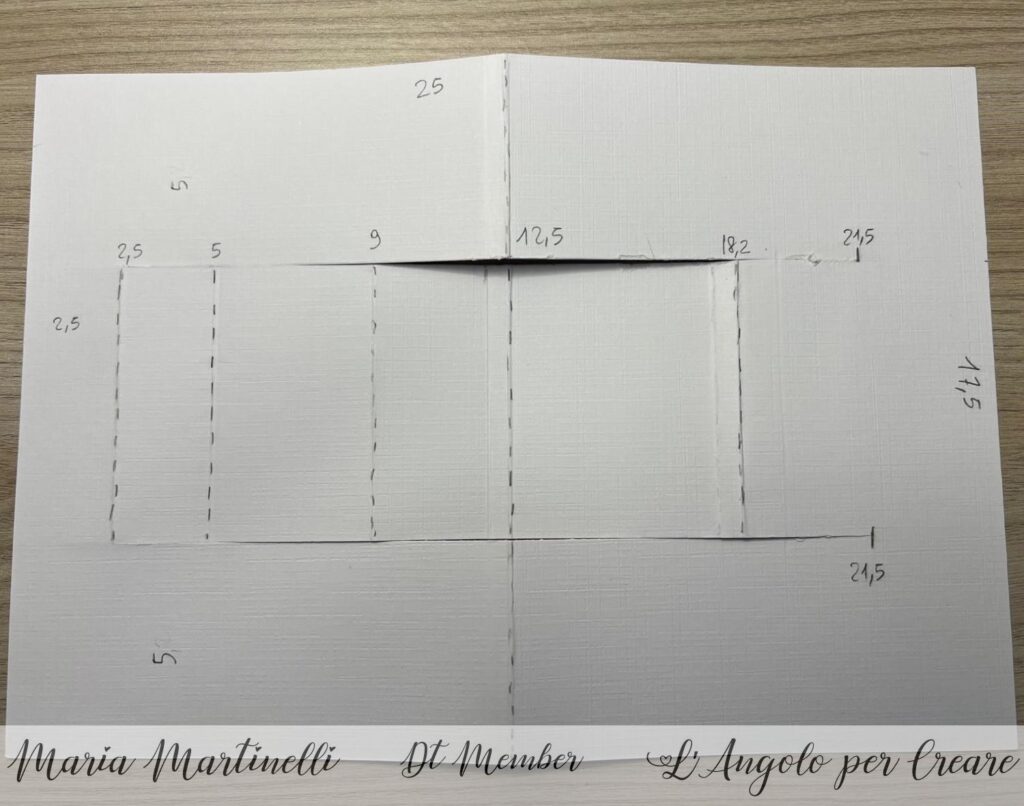 double step card schema di taglio